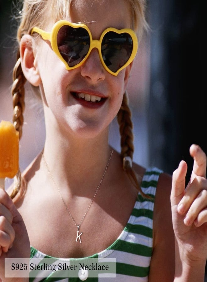 Hidepoo قلادة هيديبو من الفضة الإسترلينية بحرف A، قلادة رقيقة بحرف A، هدية مثالية للنساء والأمهات والزوجات والصديقات - Image 2